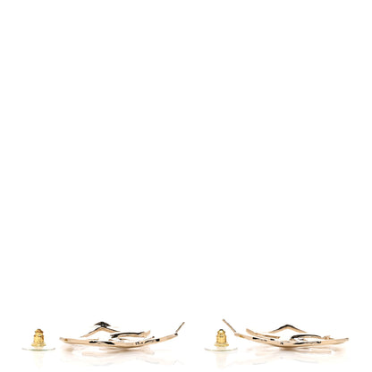 Chanel Metal CC Heart Coco In Love Hoop Earrings Gold 3 of 4