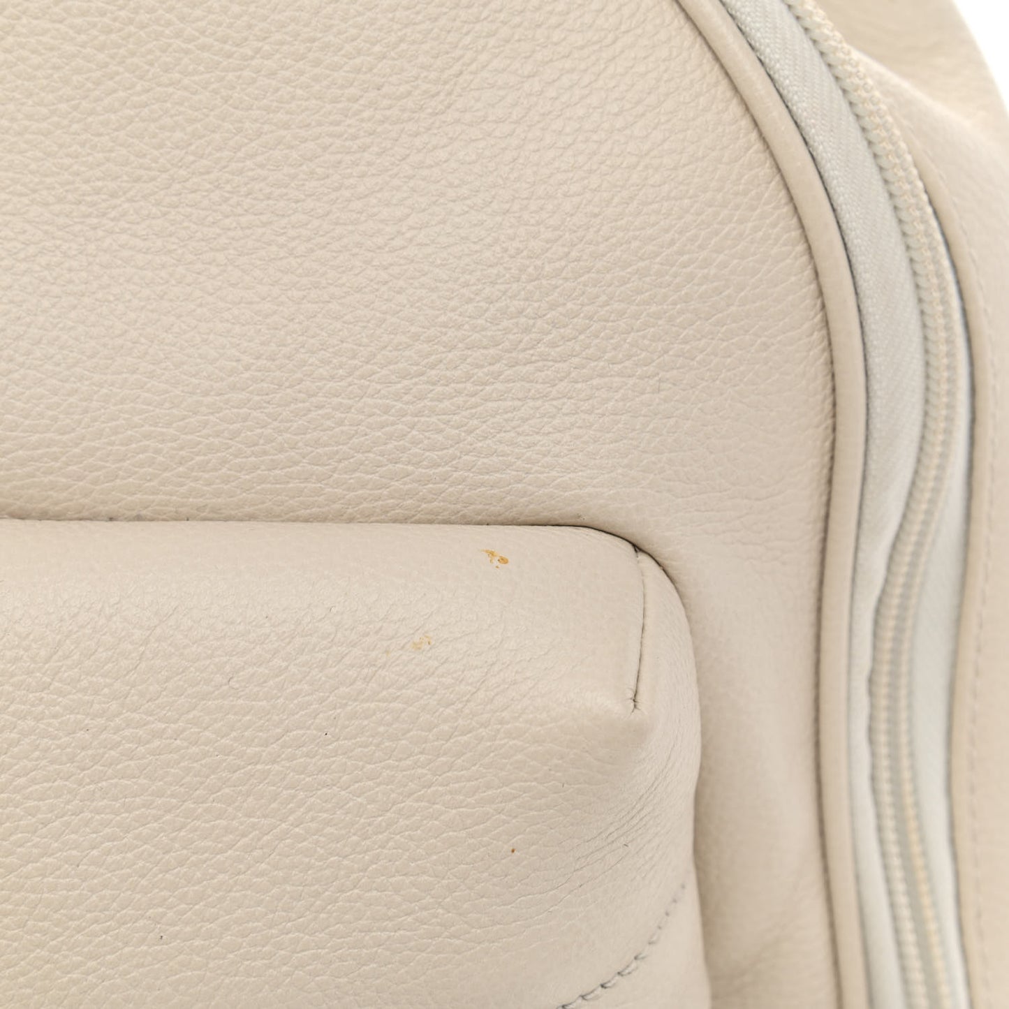 Calfskin Logo Day Backpack Mystic White