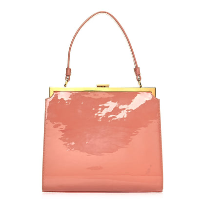 Mansur Gavriel Patent Calfskin Elegant Top Handle Bag Blush 1 of 12