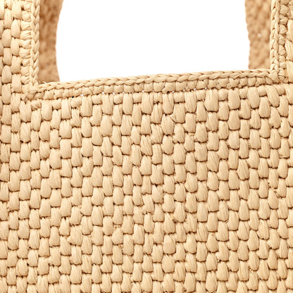 Loewe Raffia Calfskin Paula's Ibiza Balloon Ruffles Bucket Bag Natural Black 7 of 9