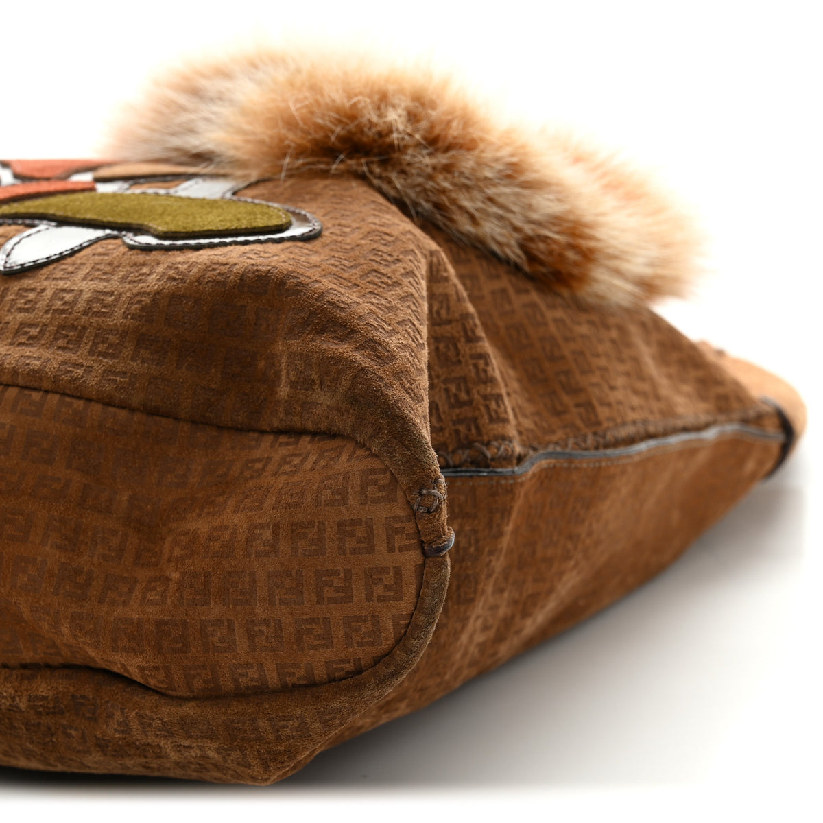 Suede Zucchino Fur Squirrel Hobo Brown