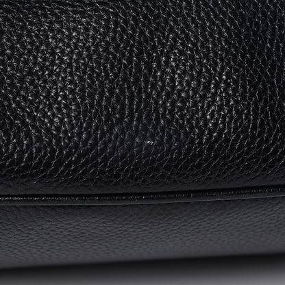 Prada Vitello Daino Stripe Shoulder Bag Black 13 of 15