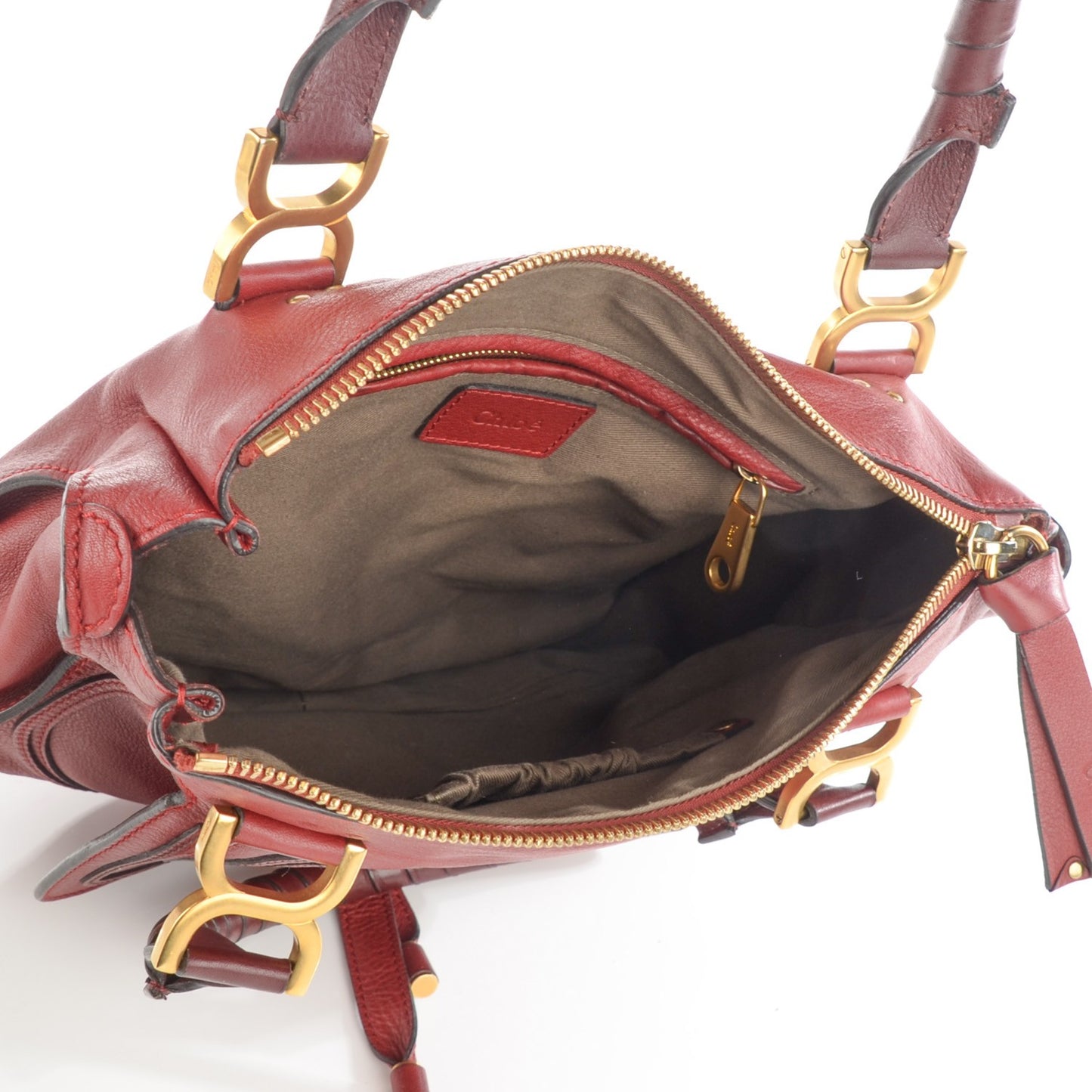 Calfskin Medium Marcie Satchel Garnet