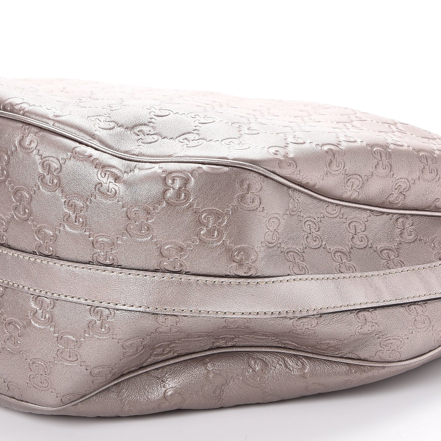 Metallic Guccissima Large GG Twins Hobo Mauve