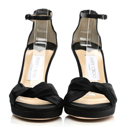 Jimmy Choo Satin Macy Sandals 36 Black 2 of 10