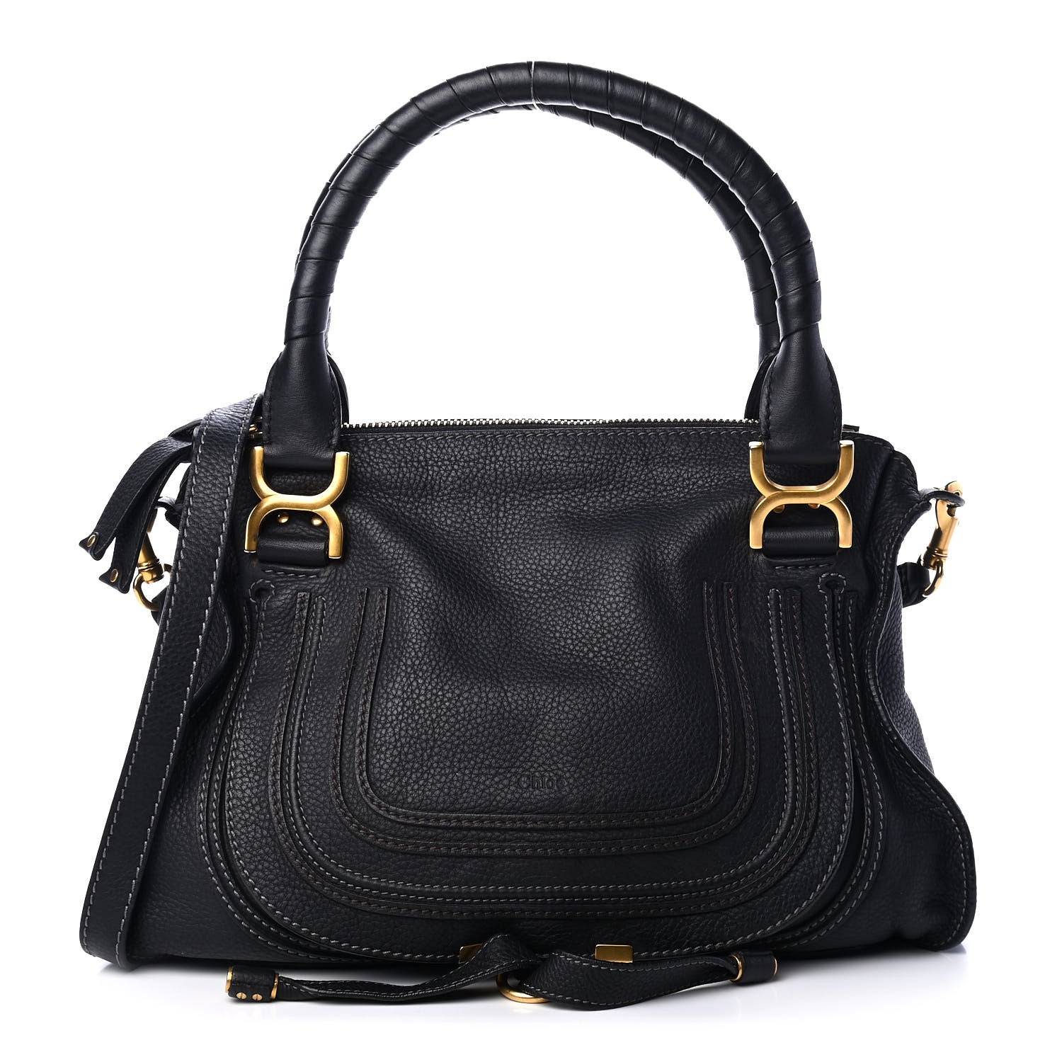 Chloe Calfskin Medium Marcie Satchel Black 1 of 9