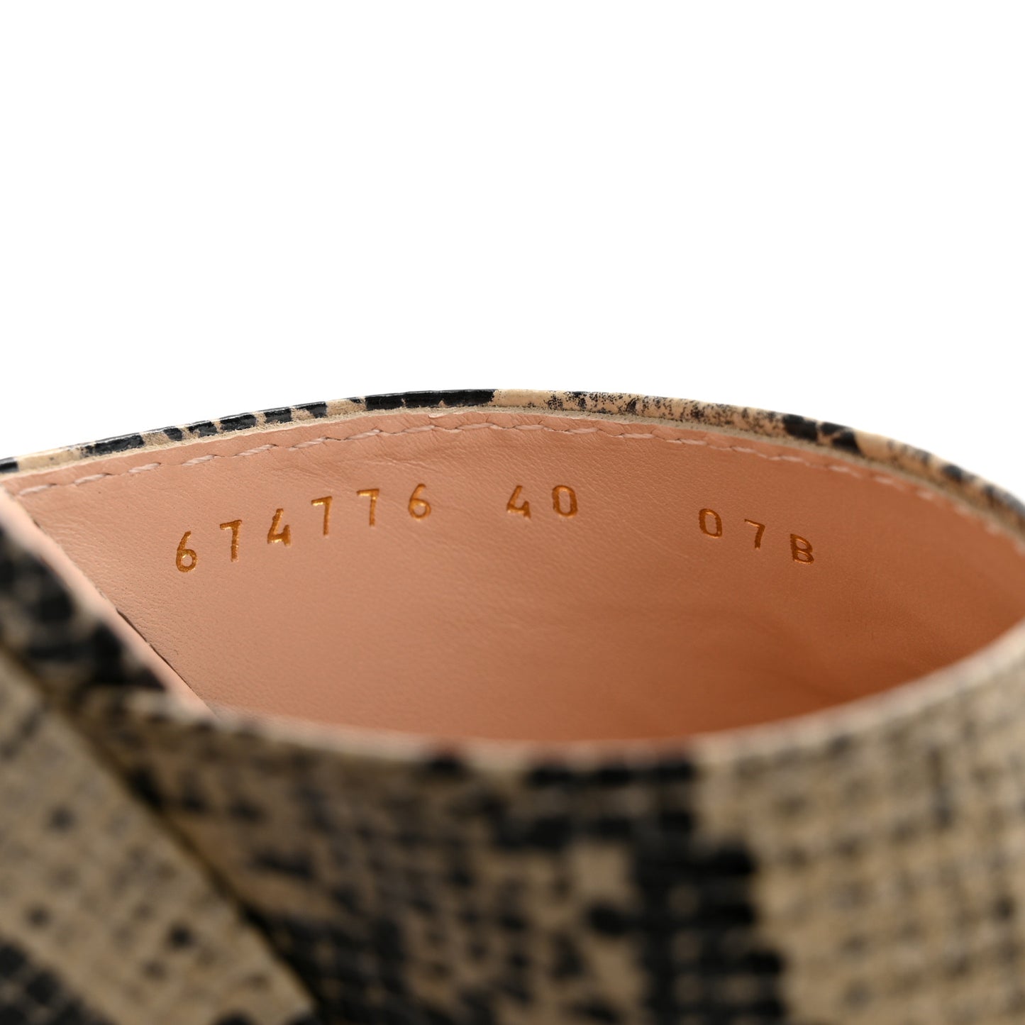 Calfskin Snakeskin Print Horsebit 40/135mm Platform Sandals 40 Beige Avana