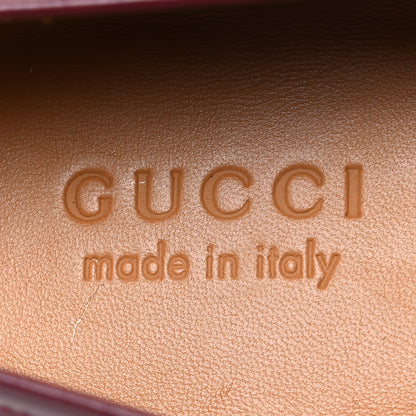 Gucci Betis Glamour Calfskin Mens Jordaan Loafers 10.5 Rosso Ancora 9 of 11