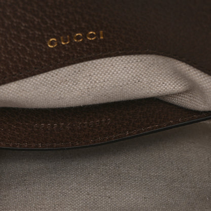 Gucci Monogram Jumbo GG Textured Dollar Calfskin Web Mini Horsebit 1955 Shoulder Bag Camel Ebony New Acero 7 of 11