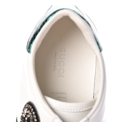 Gucci Calfskin Web Studded Low Pin Womens New Ace Sneakers 39 White 8 of 10