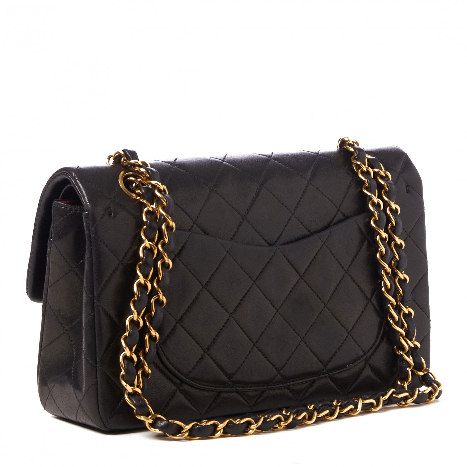 Chanel Lambskin Quilted Small Double Flap Black 2 of 9