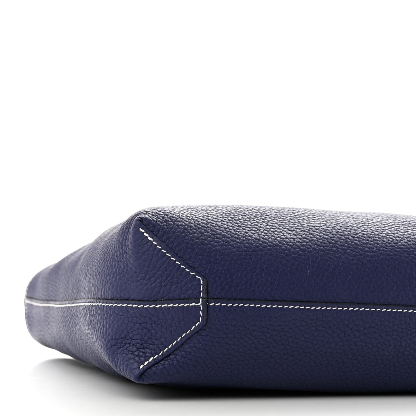 Taurillon Clemence Double Sens 28 Reversible Tote Gold Bleu Encre