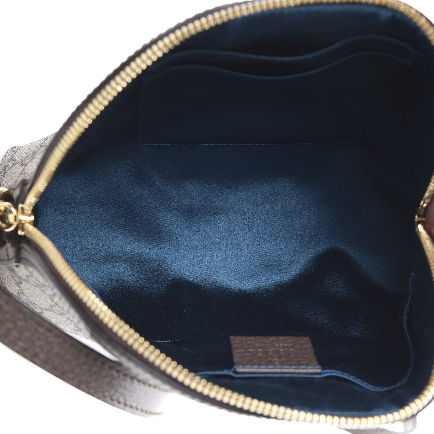 GG Supreme Monogram Textured Dollar Calfskin Web Small Ophidia Dome Shoulder Bag Beige Ebony New Acero