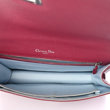 Christian Dior Grained Calfskin Large Diorama Flap Bag Burgundy 4 of 4