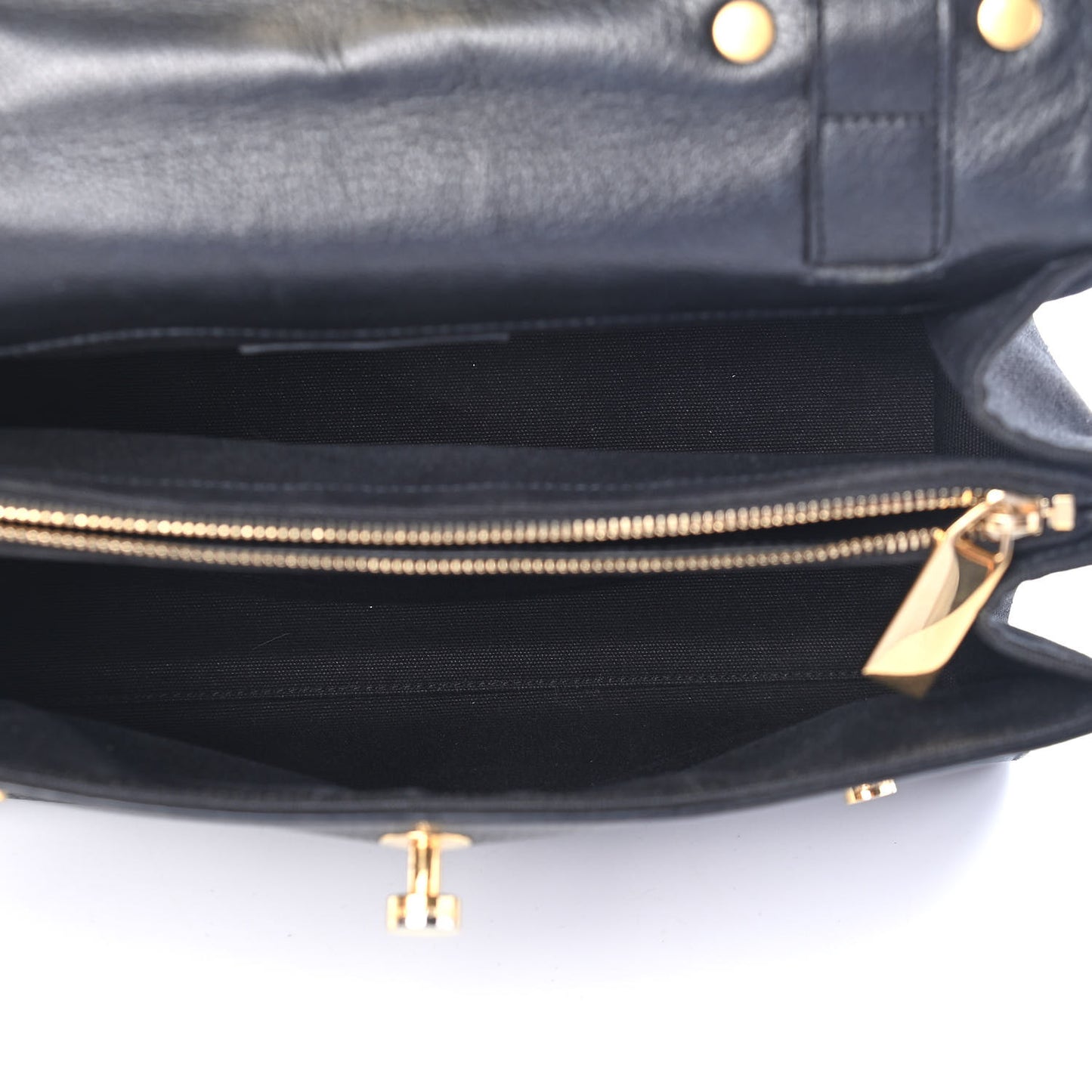 Calfskin Canvas Small Muse Two Black