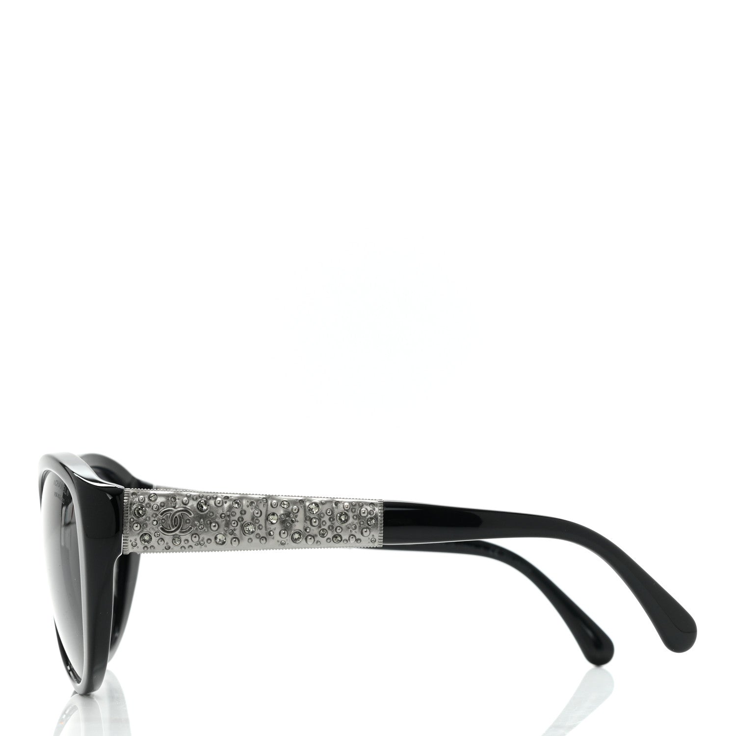 Chanel Crystal Bijoux Polarized Sunglasses 5298-B Black 3 of 8
