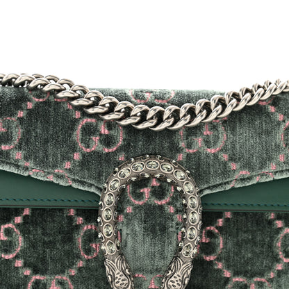 Gucci Velvet Moon Calfskin Crystal GG Monogram Small Dionysus Shoulder Bag Avio Dusty Pink Black Diamond 8 of 10