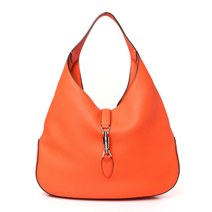 Gucci Soft Grained Calfskin Large Jackie Hobo Orange 3 of 10