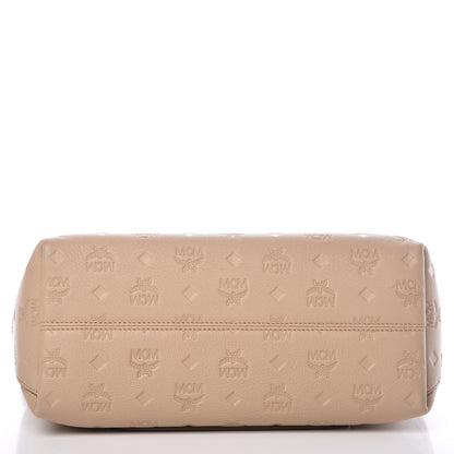 MCM Grained Calfskin Medium Klara Hobo New Beige 16 of 16