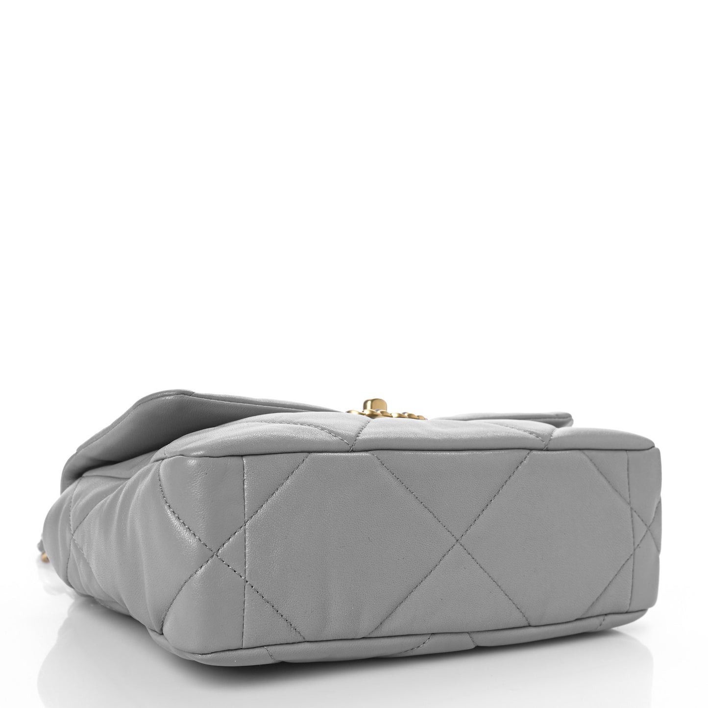 Lambskin Quilted Medium Chanel 19 Flap Grey