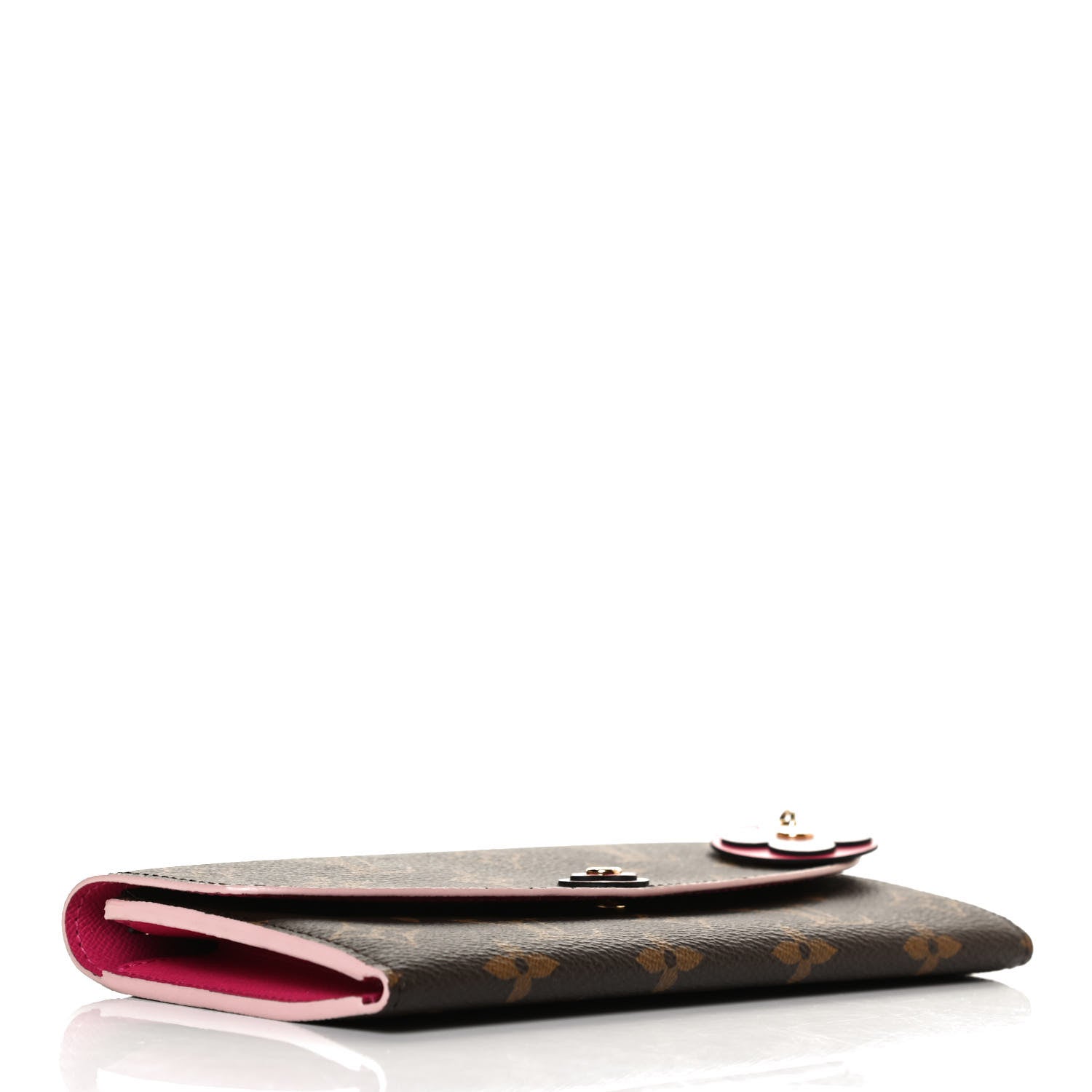 Louis Vuitton Monogram Bloom Flower Emilie Wallet Fuchsia 4 of 9