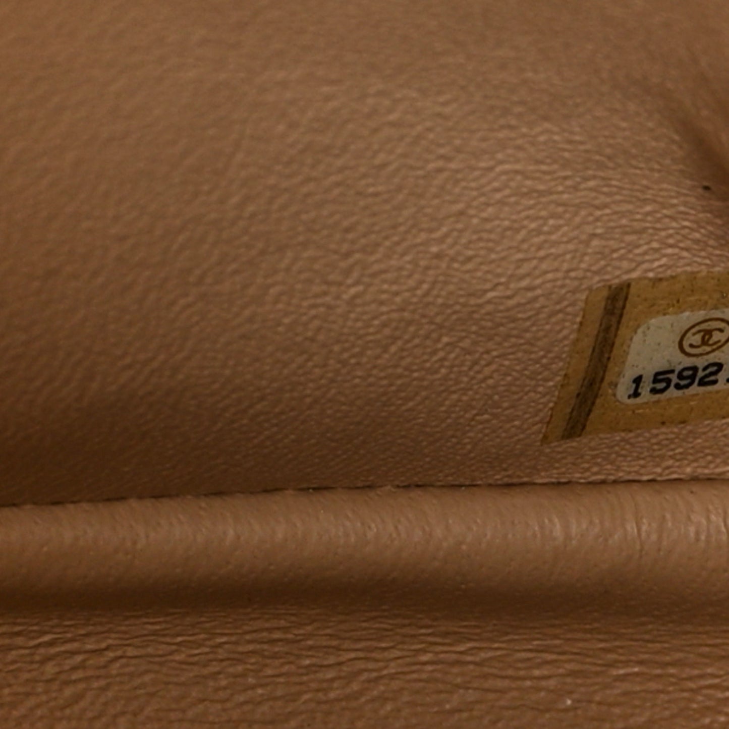 Caviar Quilted Jumbo Double Flap Beige
