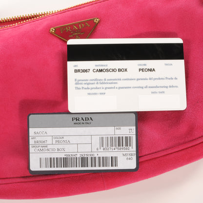 Prada Suede Box Shoulder Bag Peonia 8 of 8
