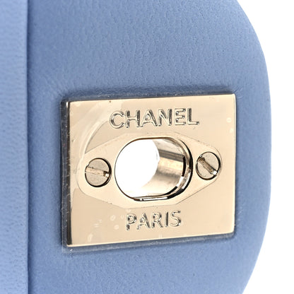 Chanel Lambskin Quilted Mini Rectangular Flap Light Blue 7 of 11