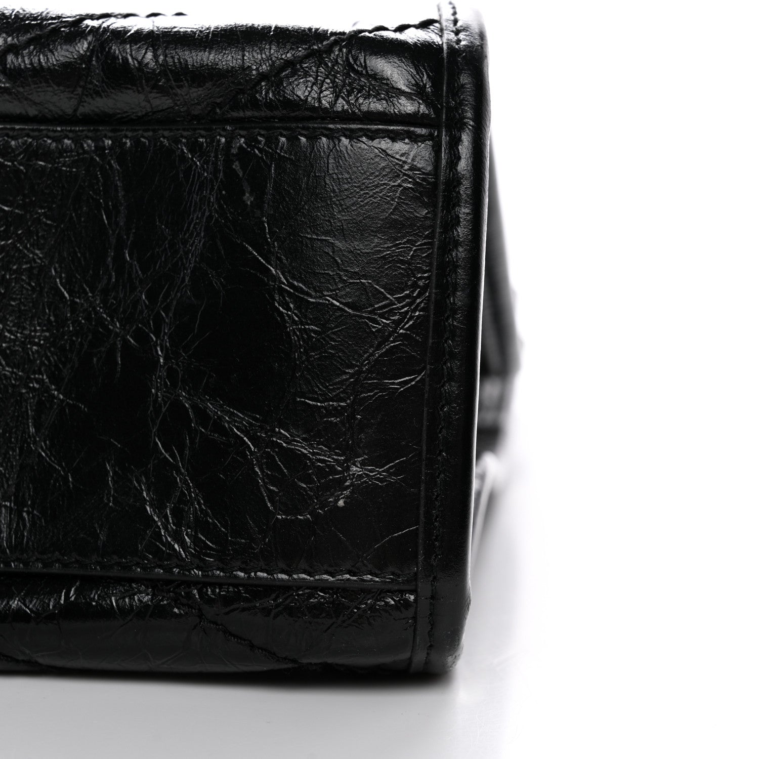 Saint Laurent Crinkled Calfskin Matelasse Monogram Medium Niki Shopper Tote Black 11 of 13
