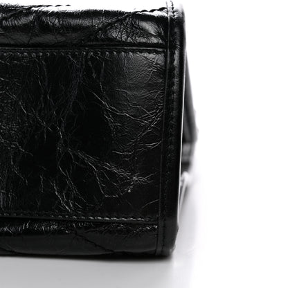 Saint Laurent Crinkled Calfskin Matelasse Monogram Medium Niki Shopper Tote Black 11 of 13