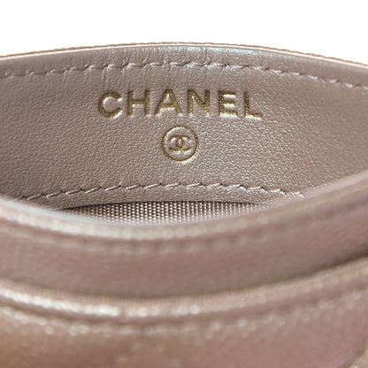 Chanel Iridescent Caviar Quilted Card Holder Beige 6 of 10