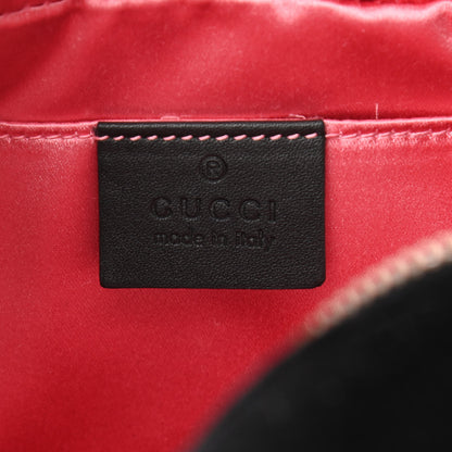 Gucci Velvet Matelasse Small GG Marmont Chain Shoulder Bag Black 6 of 11