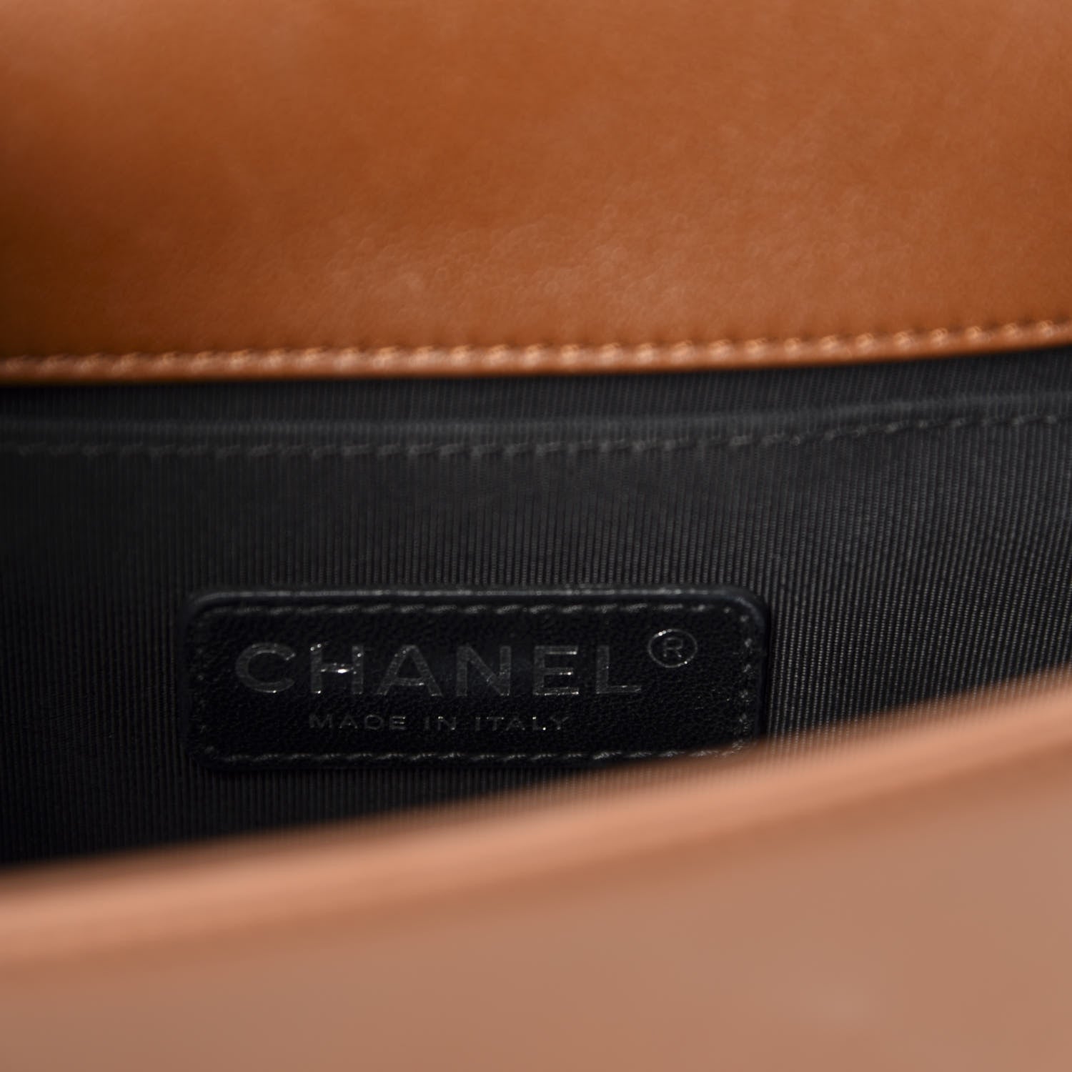 Chanel Calfskin Embossed Small Cordoba Boy Flap Brown 8 of 10