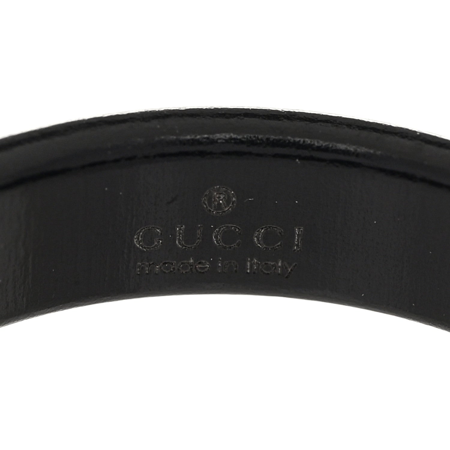 Gucci 18K Yellow Gold Synthetic Corundum Icon Ring 53 6.25 Black 4 of 5