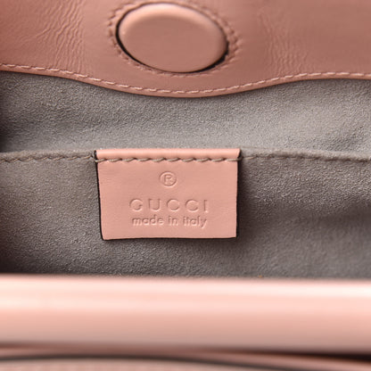 Gucci Nappa Bamboo Web Mini Nymphaea Top Handle Bag Perfect Pink Mystic White 7 of 11