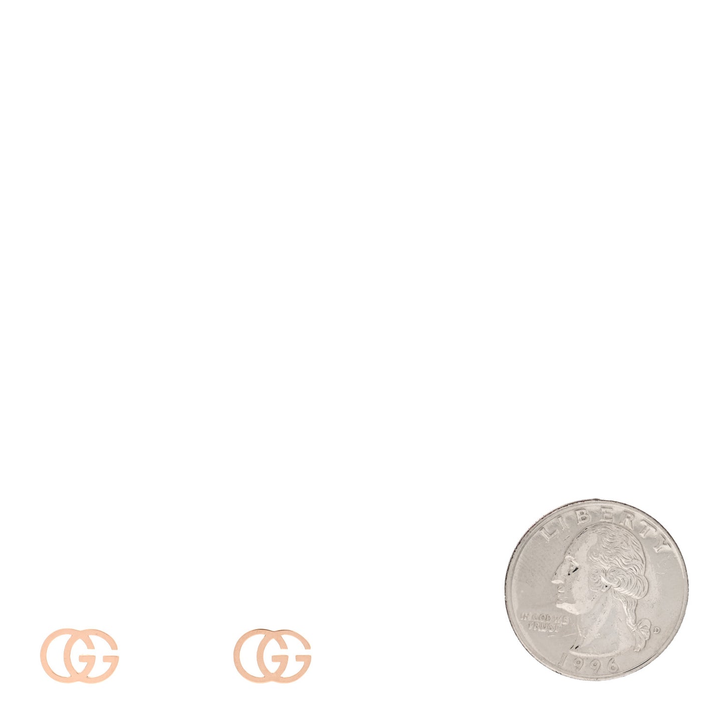 18K Rose Gold GG Tissue Stud Earrings
