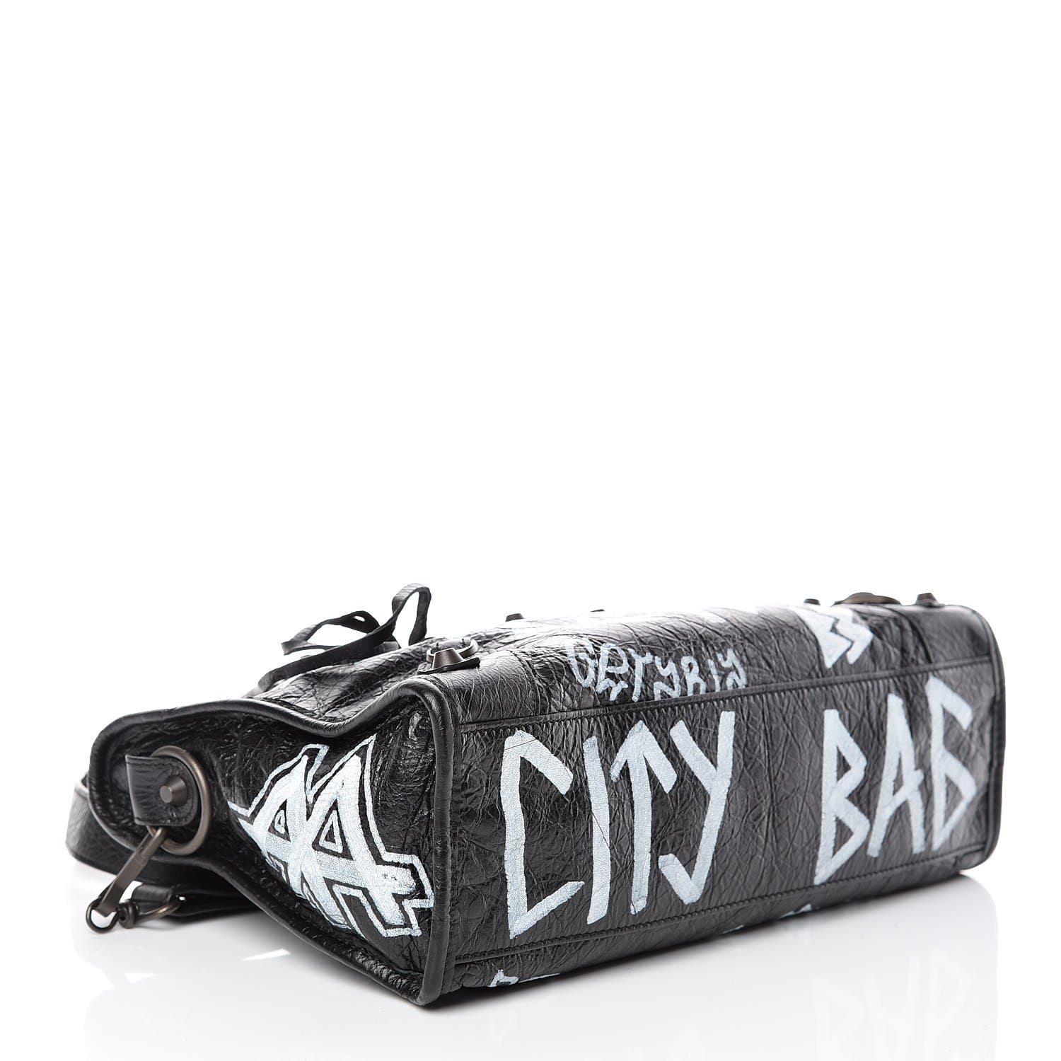 Balenciaga Agneau Classic Hardware Graffiti All Over S City Black 4 of 9
