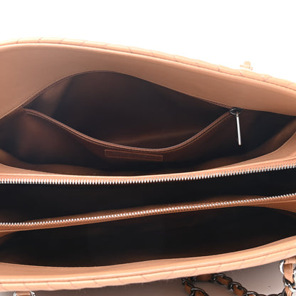 Chanel Lambskin Quilted CC Crossing Shopping Tote Brown 4 of 4