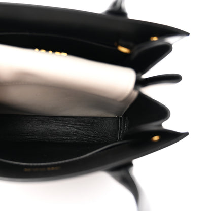 Prada Saffiano City Calfskin Mini Bibliothèque Top Handle Black White 7 of 13