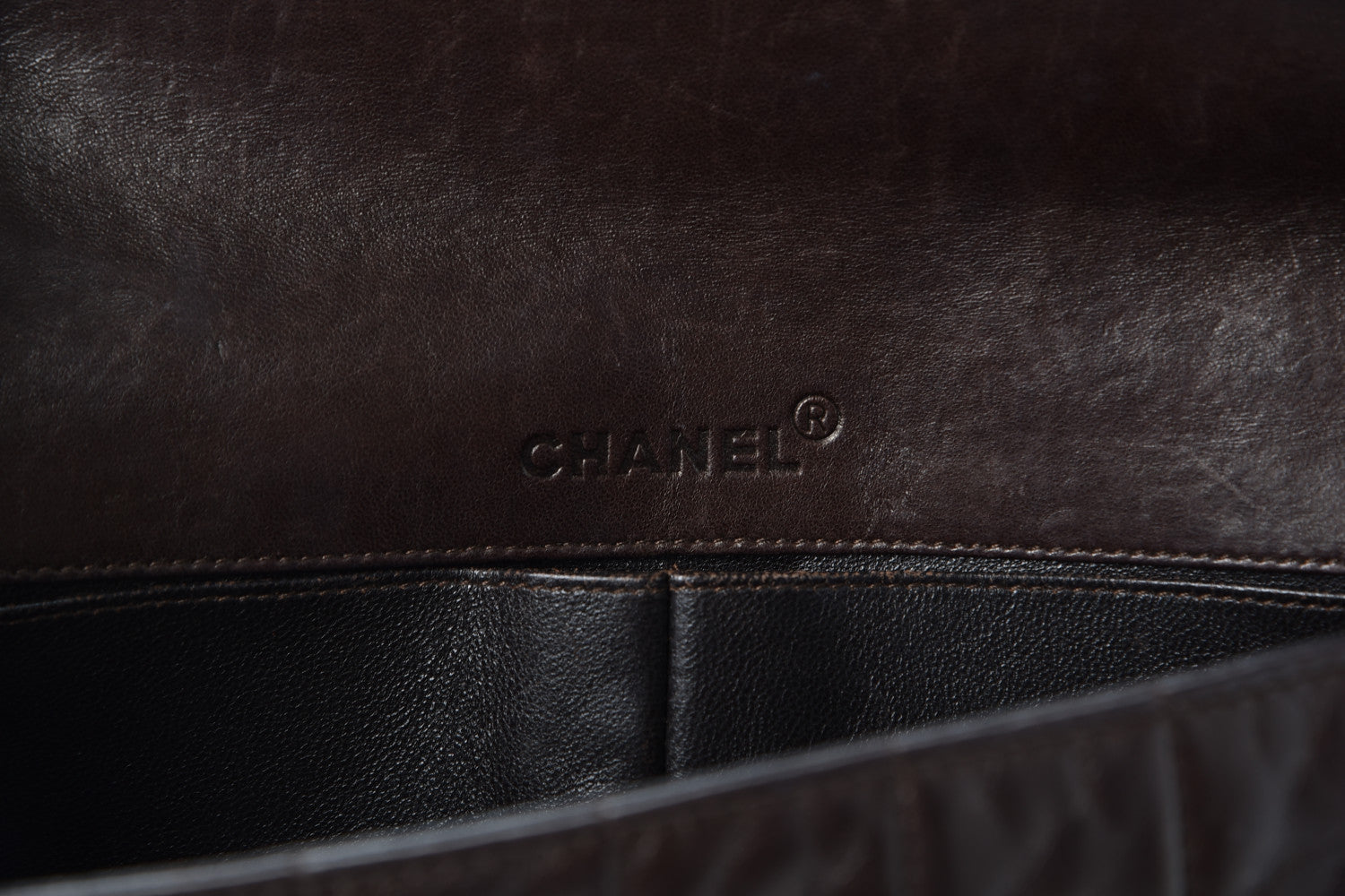 Chanel Lambskin East West Chocolate Bar Flap Dark Brown 12 of 20