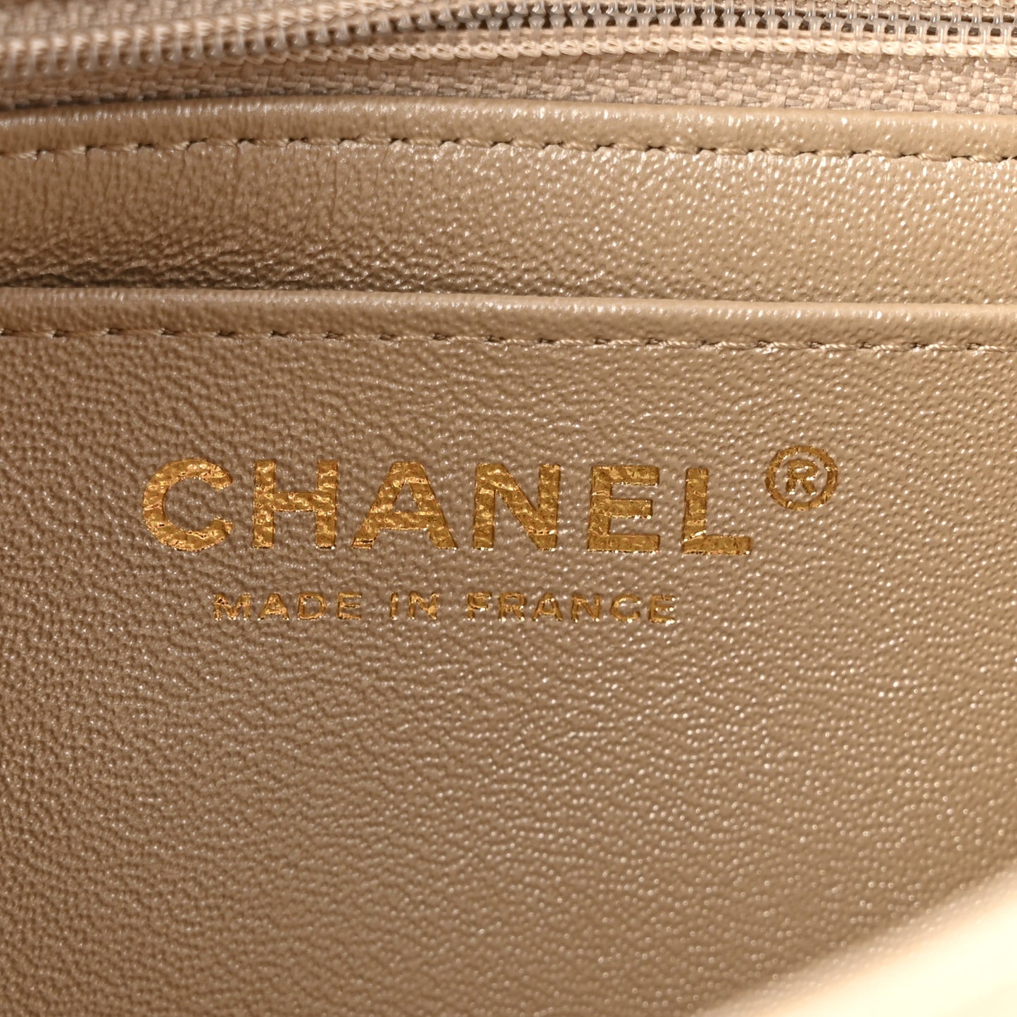 Metallic Goatskin Quilted Mini Rectangular Flap Gold