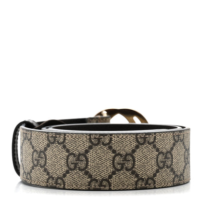 Gucci GG Supreme Monogram Interlocking G 37mm Belt 75 30 Beige Ebony 2 of 5