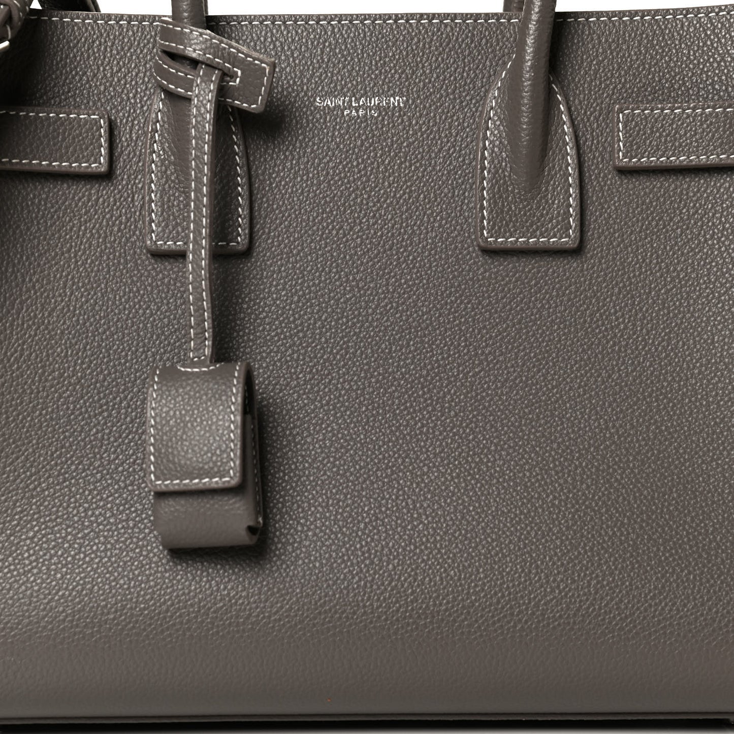 Grained Calfskin Small Sac De Jour Fog