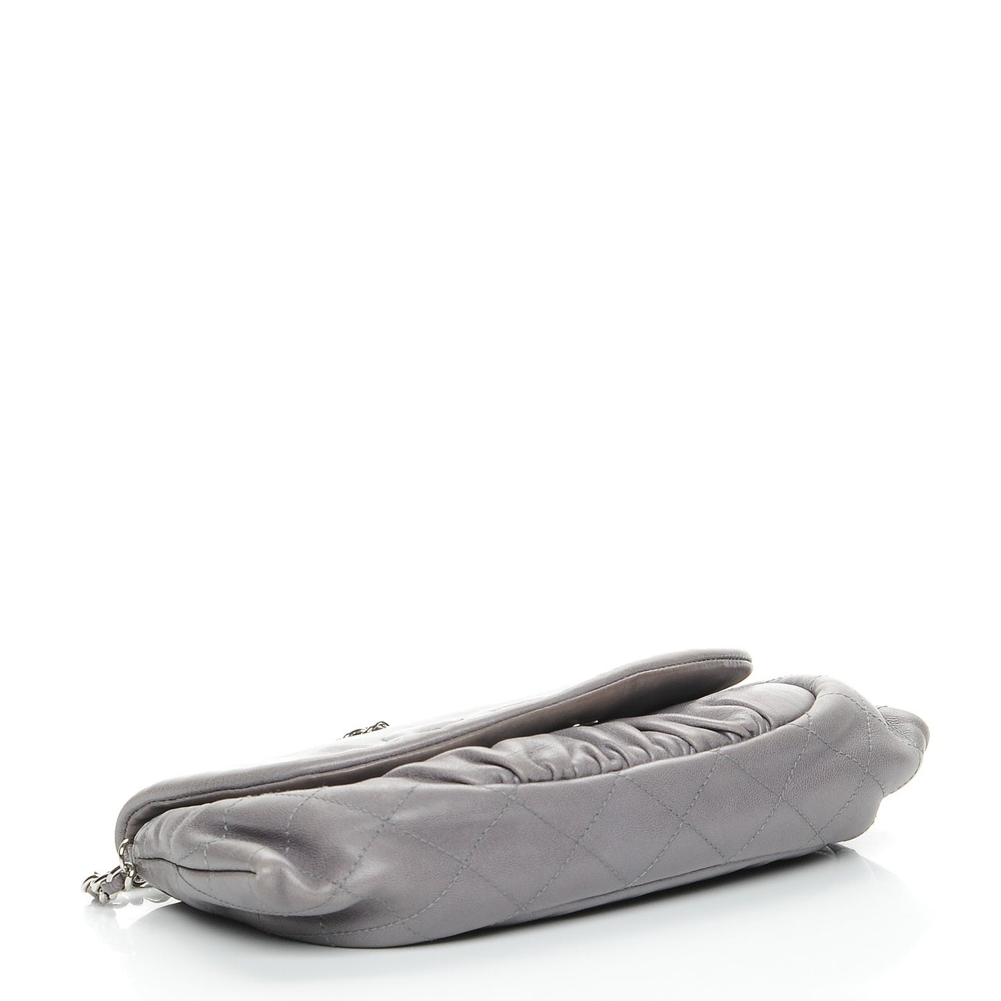 Lambskin Half Moon Wallet On Chain WOC Blue