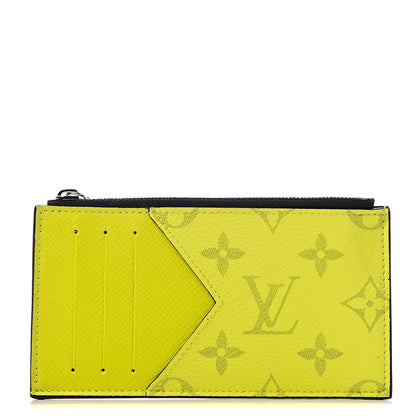 Louis Vuitton Monogram Taiga Coin Card Holder Yellow 1 of 7