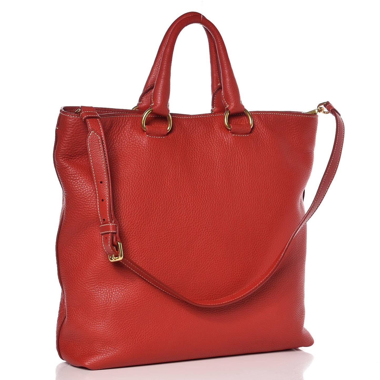 Vitello Daino Tote Rosso