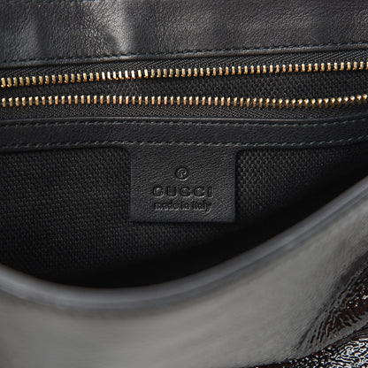 Gucci Patent Medium Soho Flap Crossbody Black 7 of 17