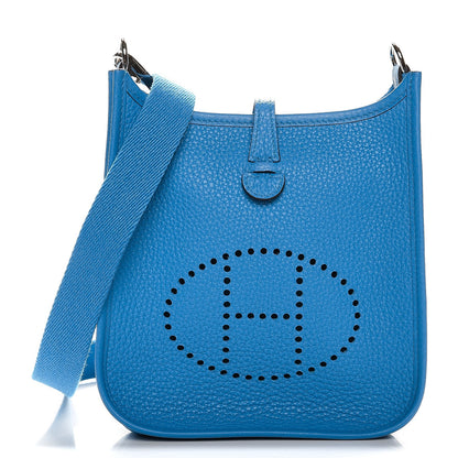 Hermes Taurillon Clemence Evelyne TPM Bleu Zanzibar 1 of 9
