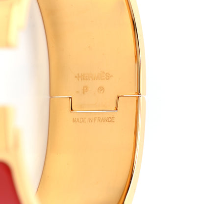 Hermes Enamel Wide Clic Clac H Bracelet PM Red 4 of 5