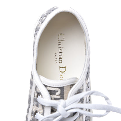 Christian Dior Canvas Oblique Walk'N'Dior Low Top Sneakers 37.5 Grey Stone 7 of 10